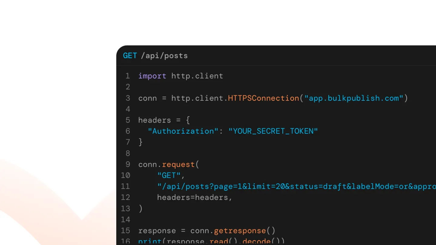 BulkPublish social media publisher and scheduler for Developers